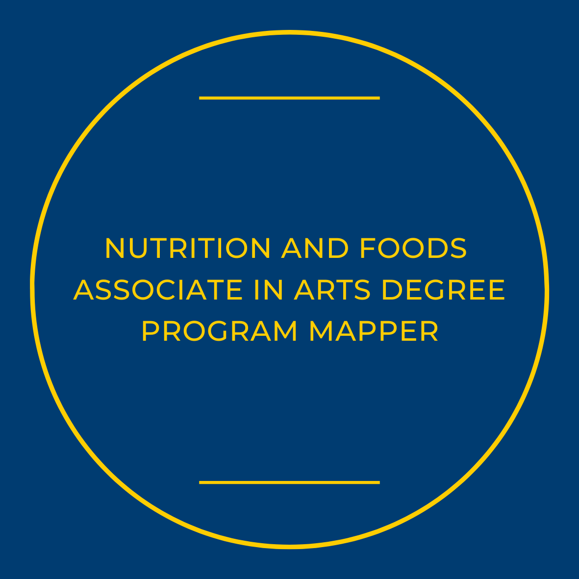 Nutrition & Foods Associate in Arts Degree Program Mapper Button