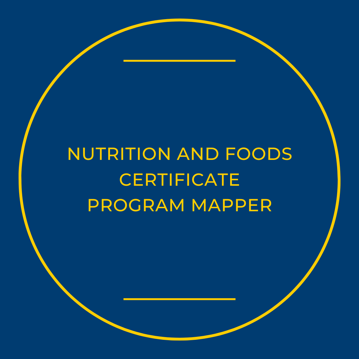 Nutrition & Foods Certificate Program Mapper Button