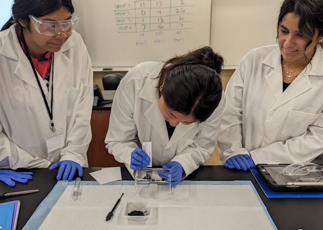 Students in the lab